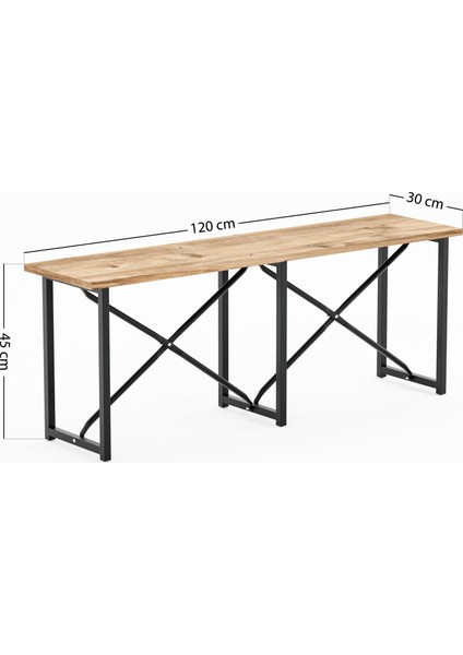 Masa Takımı Bench Bank Masa Seti 120X60 Masa Mutfak Masası Yemek Masası 1224