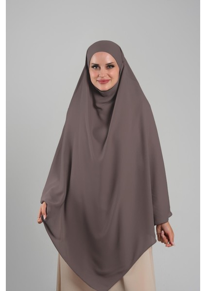 Koyu Vizon Pratik Hazır Geçmeli Tesettür Eşarp Krep Bağcıklı Sufle Hijab 2313_38 fiyatları