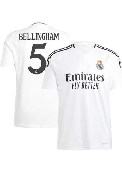 Bellingham 5 Numara Real. Madrid. Yetişkin Forması Beyaz