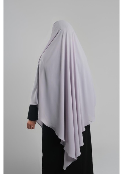 Gri Pratik Hazır Geçmeli Tesettür Eşarp Krep Bağcıklı Sufle Hijab 2313_15 fırsatları