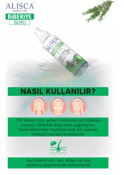 Biberiye Suyu Güçlendirici Dökülme Yıpranma Zayıf Hızlı Uzatma Bakımı Onarıcı Besleyici Hassas Saçlar Için