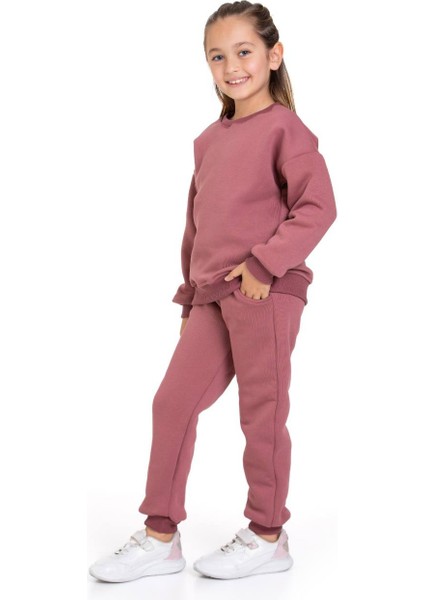 Kız Çocuk 3 Iplik Şardonlu Alt Üst Takım modelleri