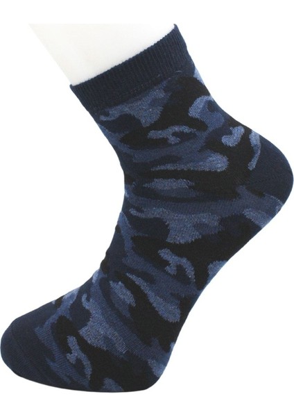 Erkek Yarım Konç Kamuflaj Askeri Desenli Pamuklu Çorap 4'lü Paket fırsatları