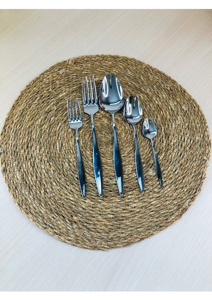 Çatal Kaşık Seti Sade Model 60 Parça 2.5 mm Kalınlık (Krom Karışımlı Çelik)