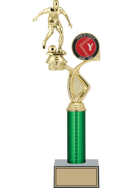 Futbol Figürlü Ödül Kupası-Okul Kupası - Hediye Kupa 38 cm FG018