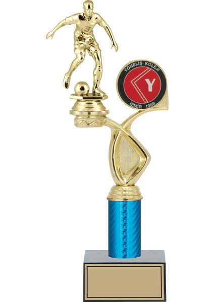 Futbol Figürlü Ödül Kupası-Okul Kupası - Hediye Kupa 33 cm FG017