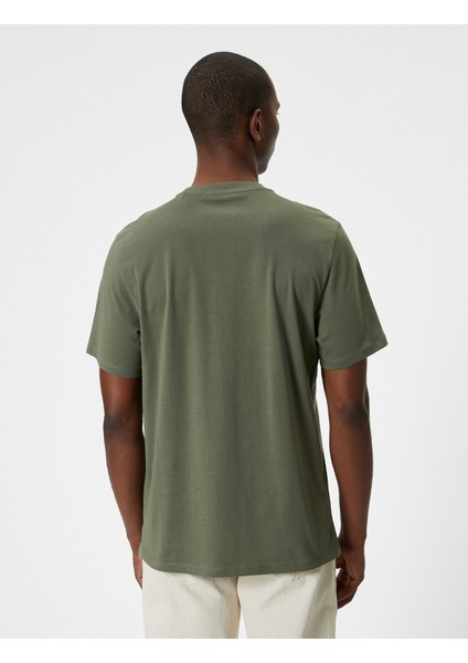 Uzakdoğu Baskılı Tişört Bisiklet Yaka Kısa Kollu fırsatları