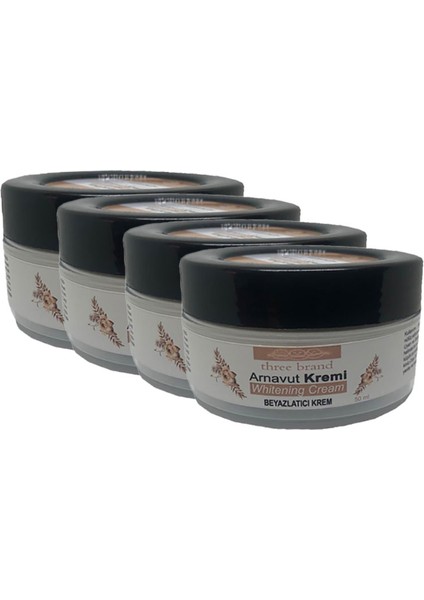 4lü Adet Arnavut Kremi Whitens Cream Tüm Bölge Aklık Kremi 50 ml