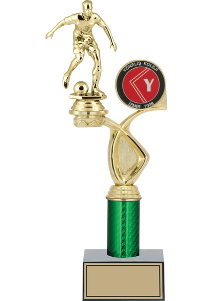 Futbol Figürlü Ödül Kupası-Okul Kupası - Hediye Kupa 33 cm FG018