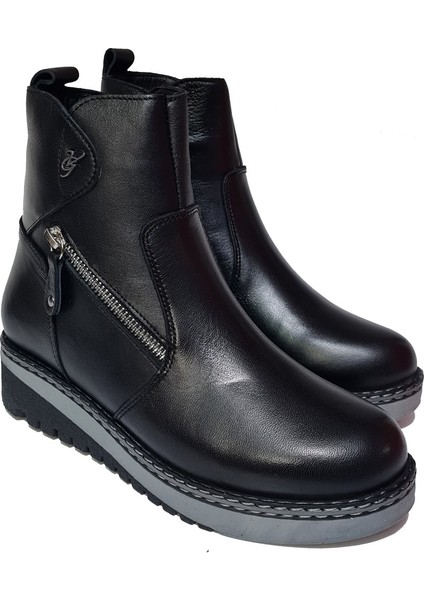 9838 Kadın Dolgu Topuklu Deri Bot modelleri