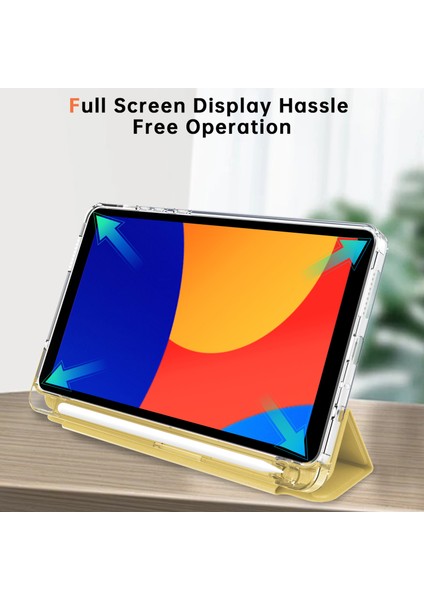 Xiaomi Redmi Pad Se 4g Pu Deri Standı Sarı Tablet Kılıfı (Yurt Dışından)