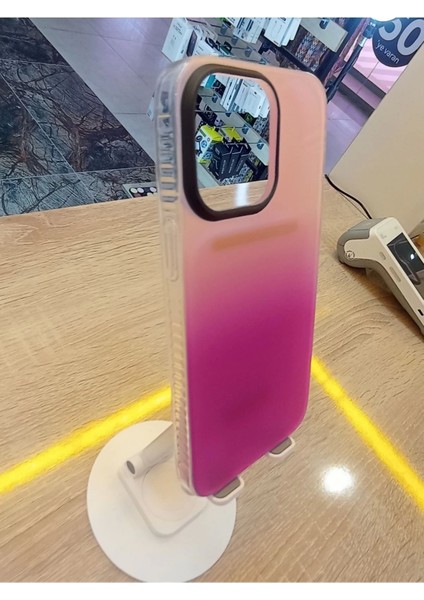 iPhone 14 Pro Max Uyumlu Hologram Özellikli Işıkta Renk Değiştiren Kapak