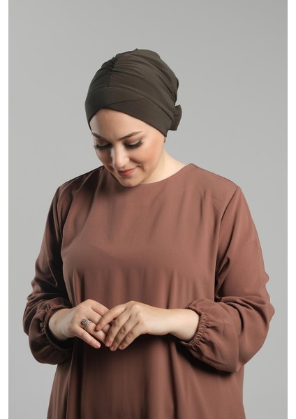 Haki Pratik Hazır Geçmeli Fiyonklu Bone Sandy Çift Taraflı Çapraz 3007B_09