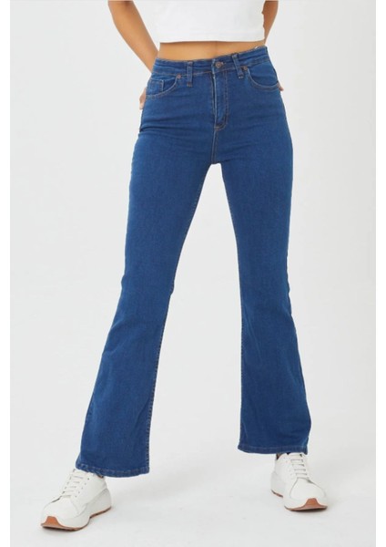 Ispanyol Paça Şık Kesim Kot Pantalon