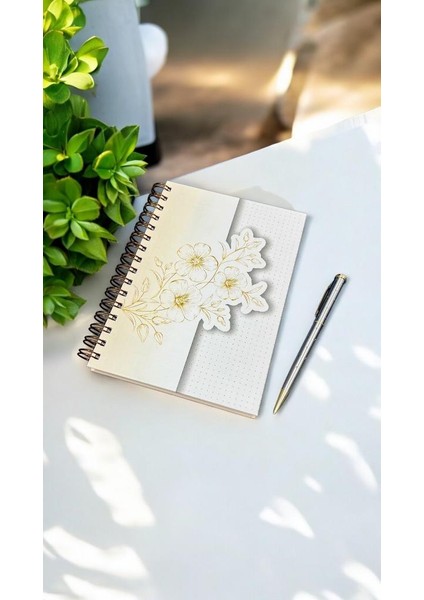 A5 - 15X21 cm Spiralli Sert Kapak Noktalı Tarihsiz Ajanda Not Defteri EMOTION-T1136