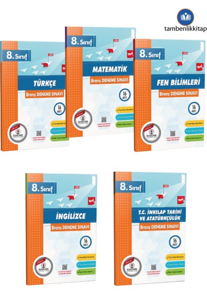 8.Sınıf LGS Branş Deneme Seti Özdebir Yayınları Güncel Baskı