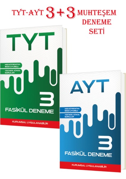 TYT-AYT 3+3 Optik Form'lu Muhteşem Deneme Seti (Güncel Baskı)