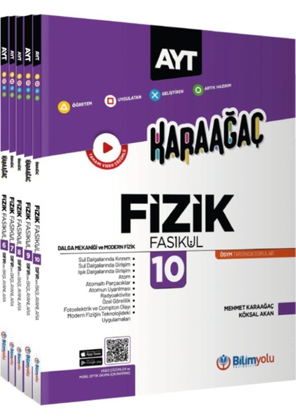 Karaağaç AYT Fizik Fasikülleri Seti 5 Kitap Bir Arada 656 Sayfa