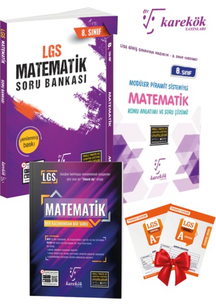 8. Sınıf LGS Matematik 3'lü Set