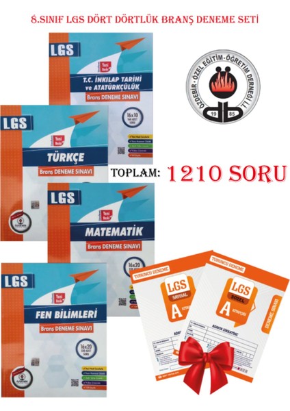 Özdebir Yayınları 8.Sınıf LGS Dört Dörtlük Branş Deneme Sınavı (H