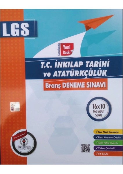 Özdebir Yayınları 8.Sınıf LGS Dört Dörtlük Branş Deneme Sınavı (H