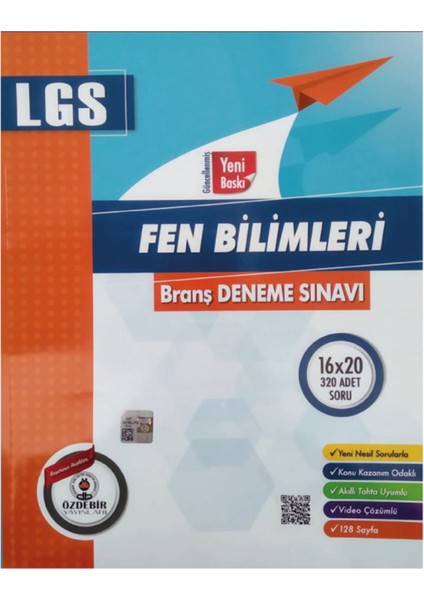 Özdebir Yayınları 8.Sınıf LGS Dört Dörtlük Branş Deneme Sınavı (H