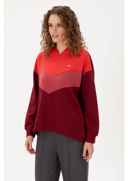 U.S. Polo Assn.  Kadın Bordo Sweatshirt 50297376-VR014