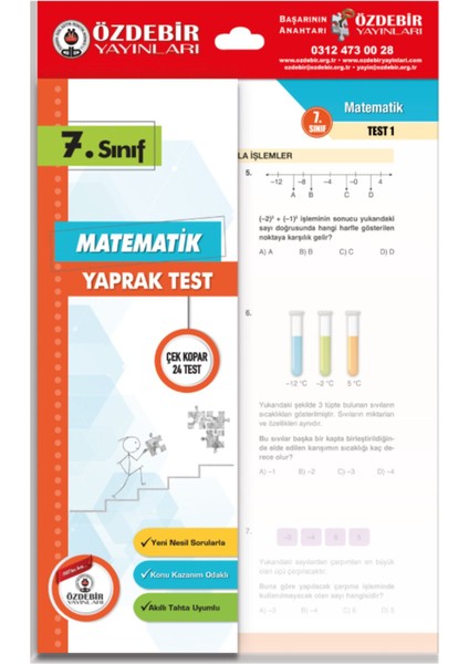 Özdebir Yayınları 7.Sınıf Yaprak Test Seti 6 Ders
