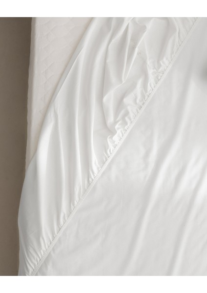 Manon King Size %100 Pamuk Ranforce Lastikli Çarşaf - Beyaz modelleri