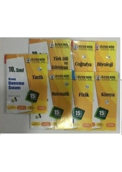 10.sınıf Branş Deneme Sınavı 7 Ders Bir Paket Özdebir Yayınları Ö