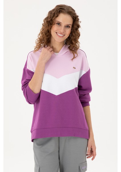 Kadın Menekşe Sweatshirt 50297376-VR037