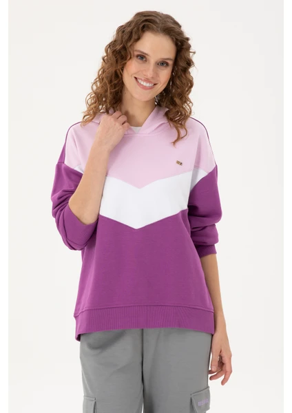 U.S. Polo Assn. Kadın Menekşe Sweatshirt 50297376-VR037