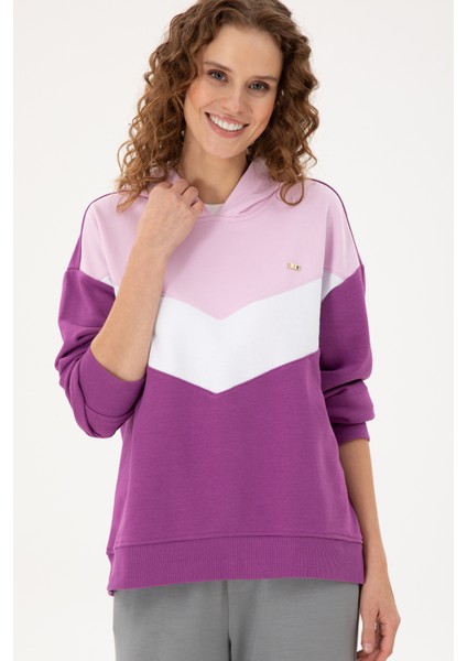 Kadın Menekşe Sweatshirt 50297376-VR037