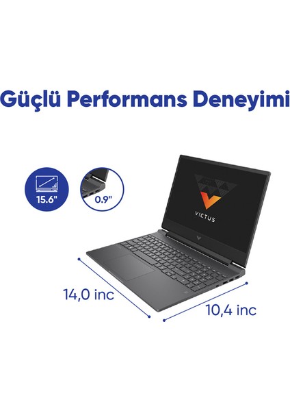 Victus 15-FA1057NT 8U849EA I7-13700H 16 GB 512 GB SSD RTX4050 15.6" Free Dos Fhd Dizüstü Bilgisayar