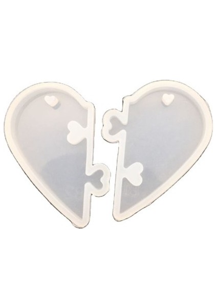 Epoksi Silikon Kalıp Çift Kalp Kolye Ucu Geçmeli (6 cm ) fiyatları