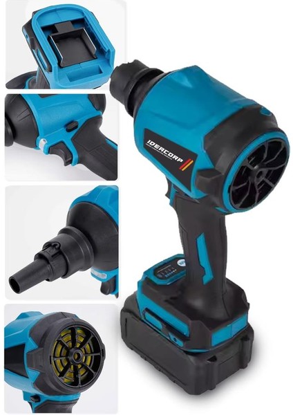Ideacorp Alman Teknoloji 798VF 25 Ah Çift Kompresörlü 7 Pcs Hava Üfleme /e mme Lastik Şişirme Makinesi