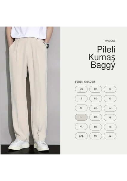 2025 Vintage Baggy Pileli Kumaş Pantolon