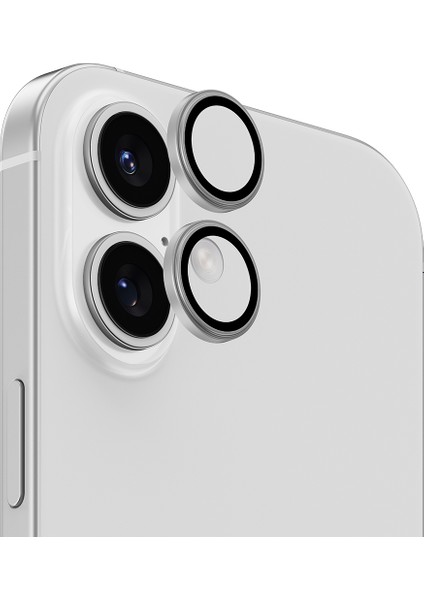 iPhone 16 Uyumlu Parlama Önleyici Benks Glass Warrior Metal Kamera Lens Koruyucu Titanyum-Gümüş fiyatları