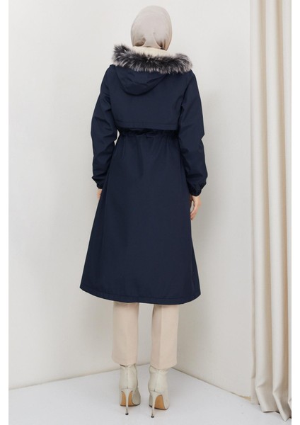 Allerli Içi Kürklü Bondit Mont Lacivert HM2330 indirimleri