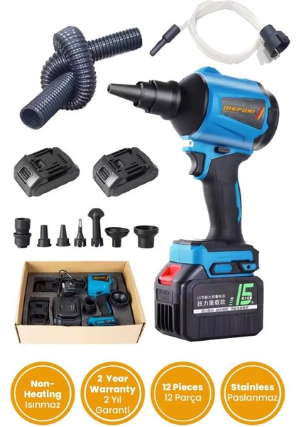 Hava Üfleme E mme Lastik Şişirme Makinesi 798VF 25 Ah Çift Kompresörlü 7 Pcs