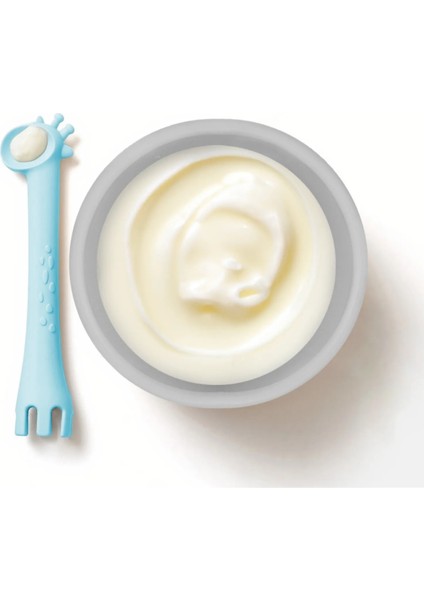 Silikon Çok Amaçlı Mama Çatal Kaşık Zürafa Mavi modelleri