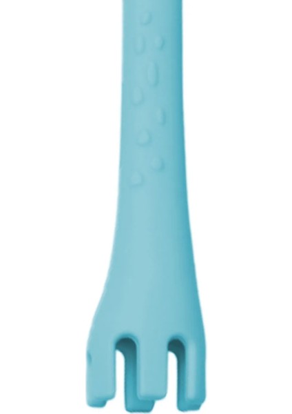 Silikon Çok Amaçlı Mama Çatal Kaşık Zürafa Mavi fırsatları