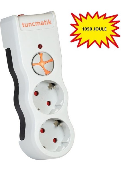 Ikili Akım Korumalı Priz Anahtarlı Beyaz TSK519021 (1050 Joule)