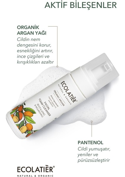 Özel 3’lü Cilt Bakım Seti: Yüz Temizleme Köpüğü + Yüz Toniği + Yüz Bakım Kremi Organik Argan fırsatları
