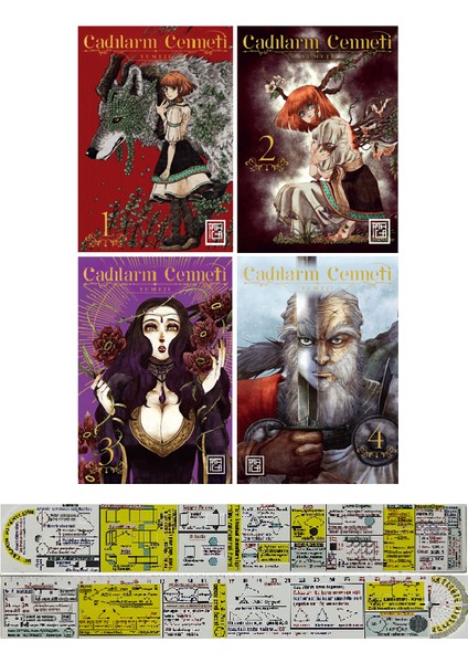 Cadıların Cenneti 1-2-3-4. Ciltler Manga Seti + Mat. Öğreten Cetvel