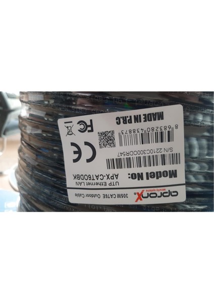 Cat6 23AWG 305MT Outdoor 0,57MM Siyah Utp Kablo