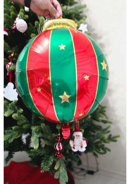 Yılbaşı Topu Folyo Balon Yılbaşı Süsü Yuvarlak Yılbaşı Balonu