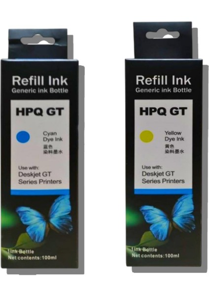 Hp GT52XL 100ML Mavi / Sarı Ikili Mürekkep Seti
