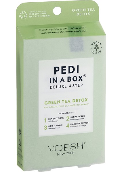 New York Pedi In A Box Deluxe Pedikür 4 Adımlı Set Yeşil Çay
