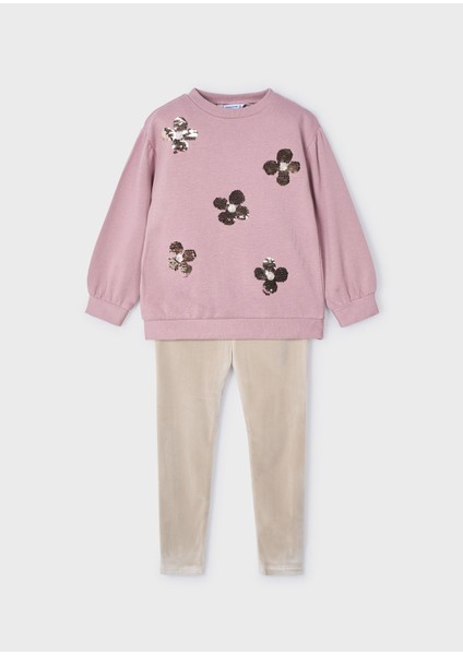 Kız Çocuk Tayt Takım Pembe